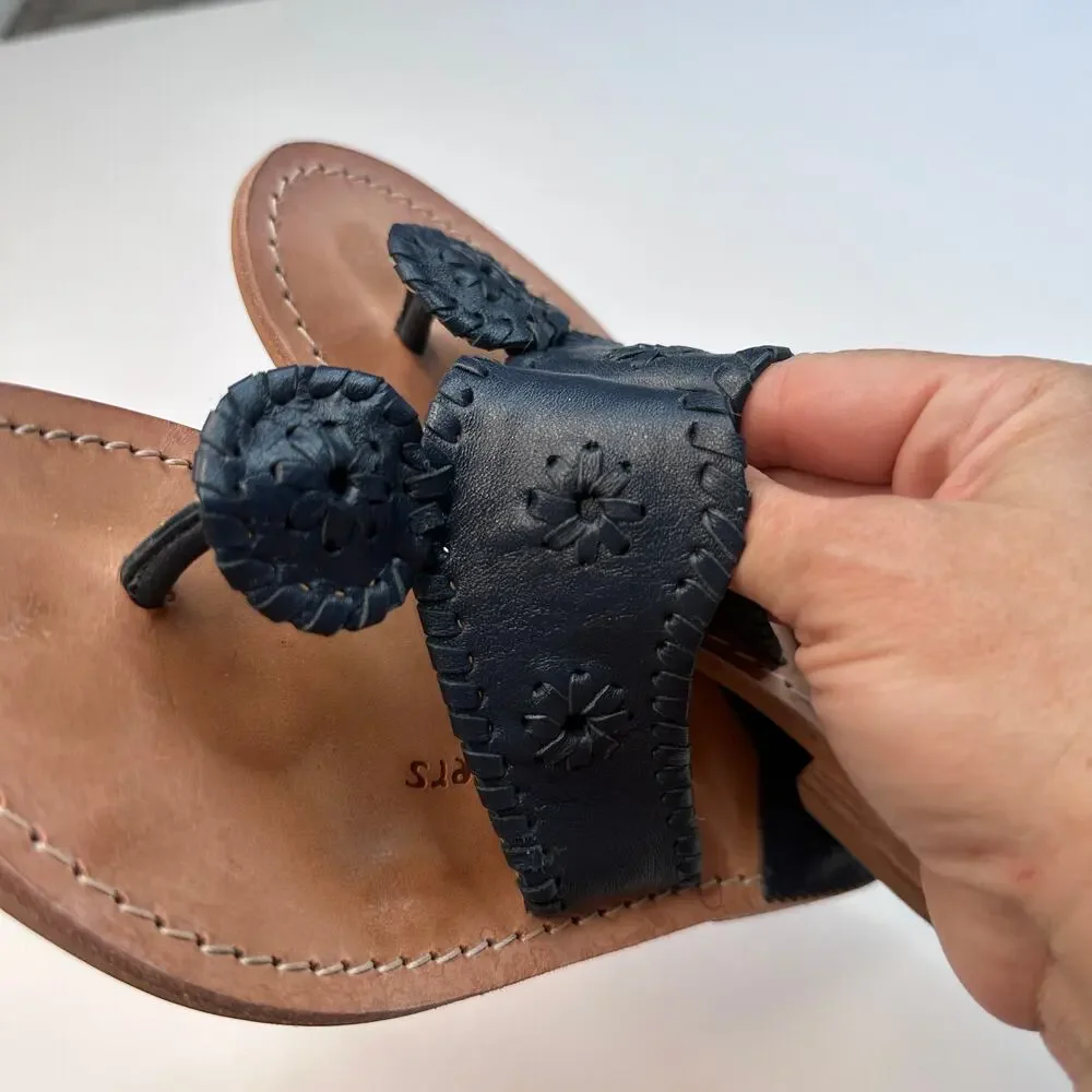 Jack Rogers Black Leather Sandals